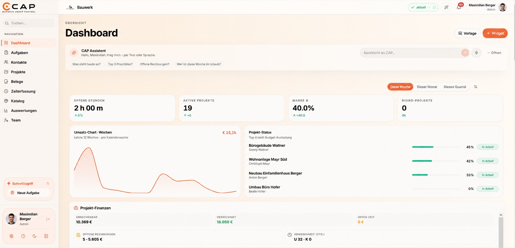 Cap Desktop Dashboard